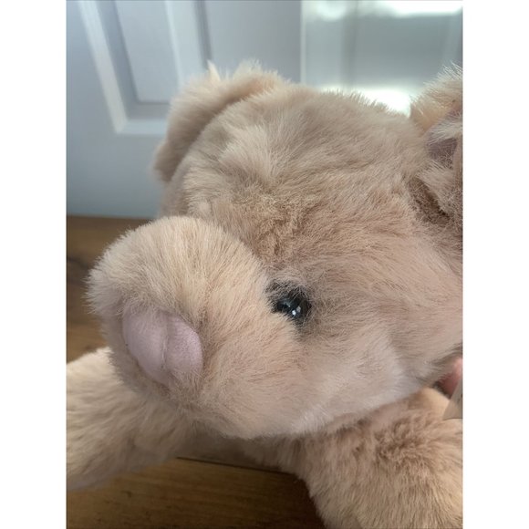 MJC Purr-fection VTG Pig WILBUR Dusty Pink Laying Down 16” Plush Stuffed Animal - Picture 7 of 7